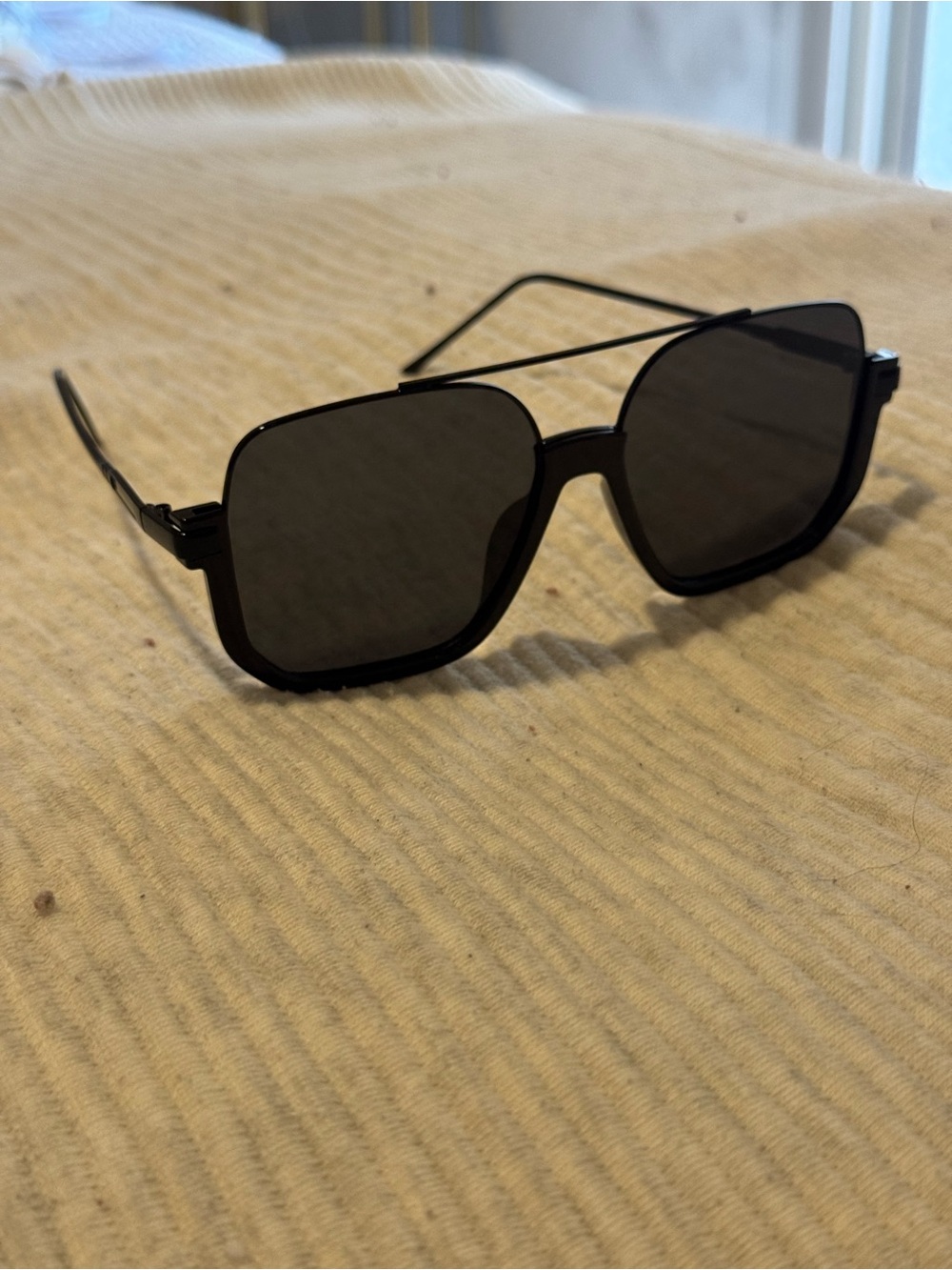 Classic Black Square Sunglasses